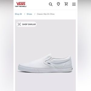 White vans- CLASSIC SLIP-ON SHOE